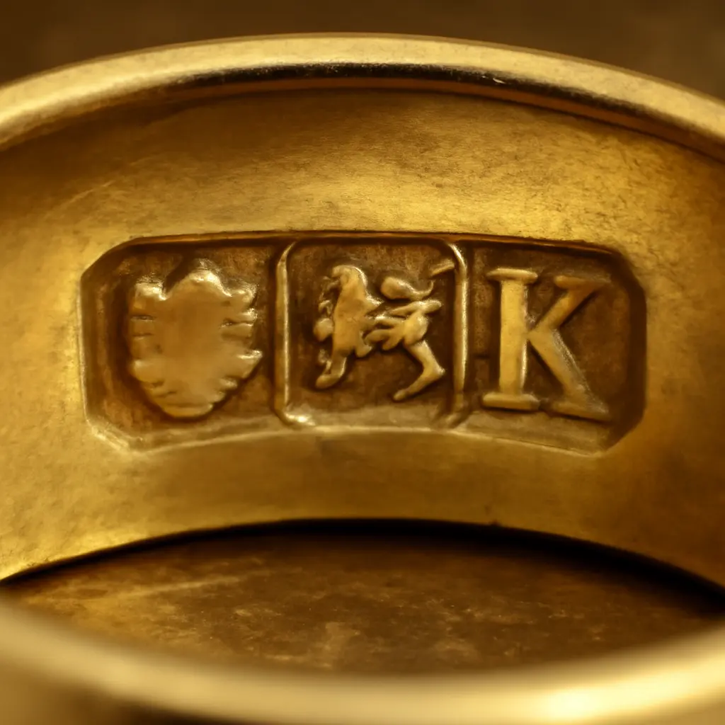 Клеймо пробы на золотом изделии