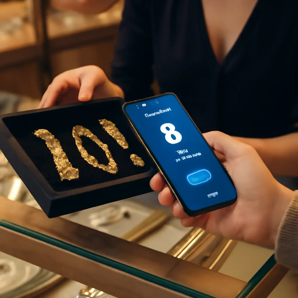 Платеж смартфоном: покупка золота с помощью криптовалюты