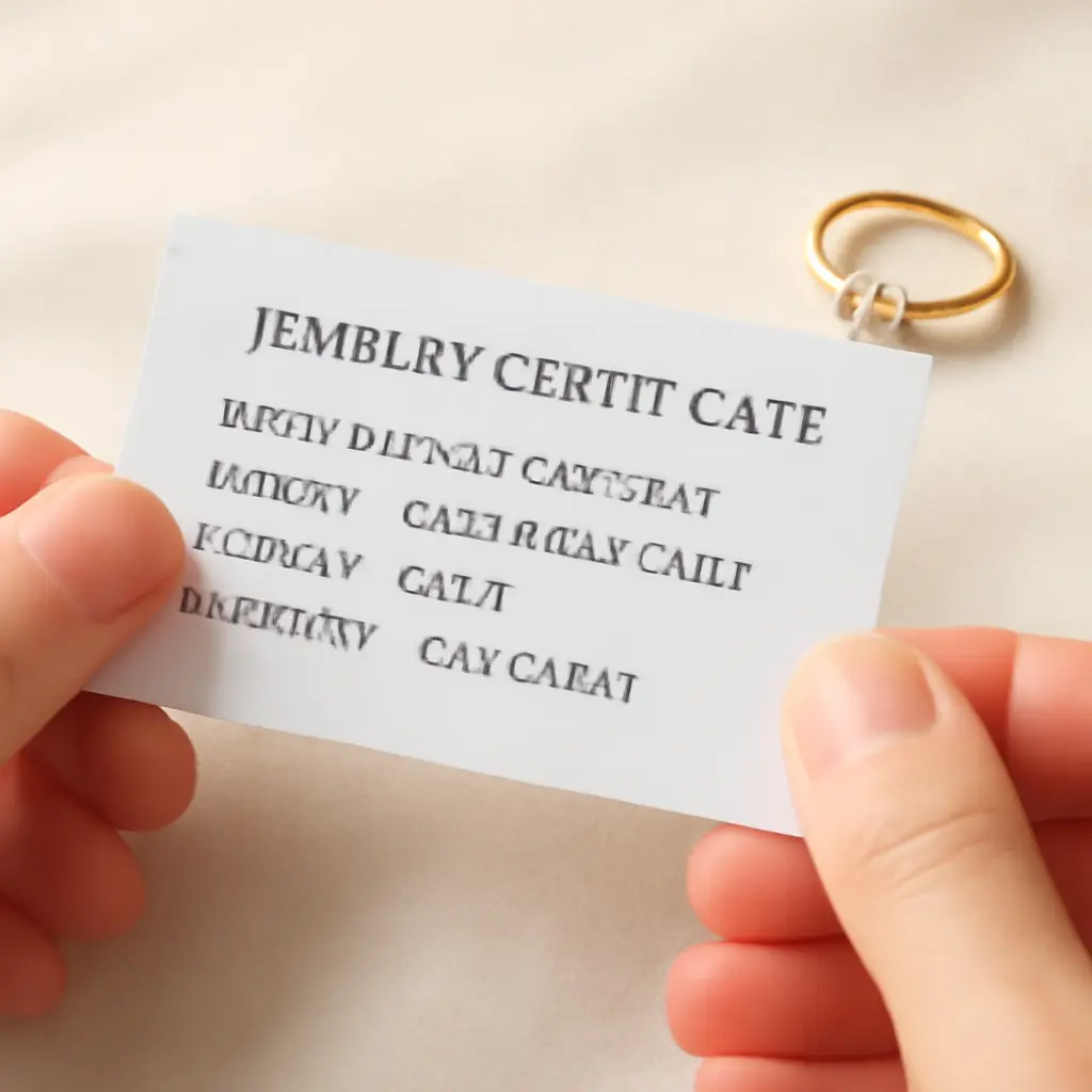 Документы и сертификат на золотое украшение